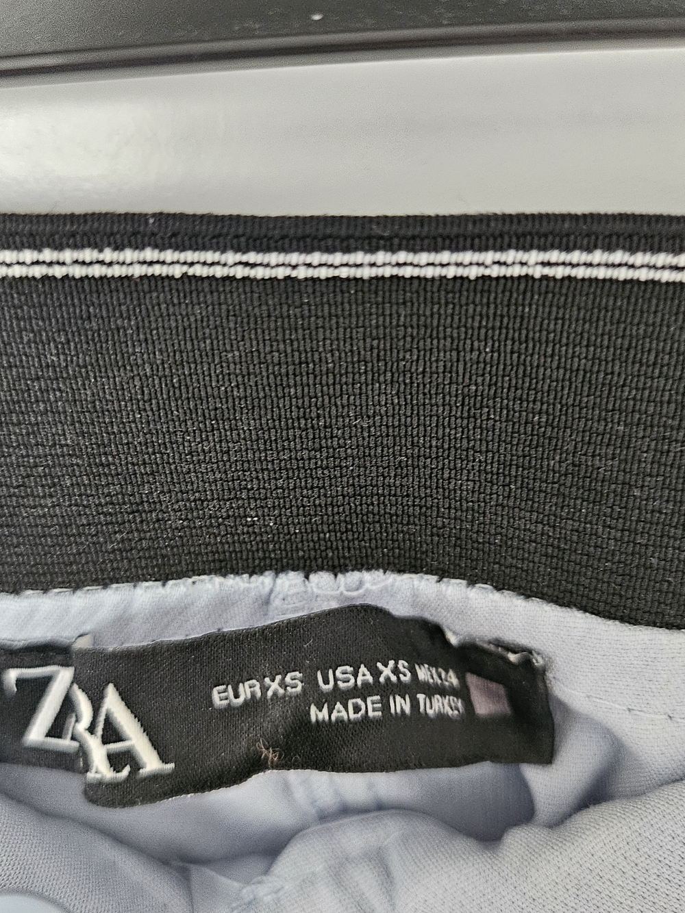 Zara Light Blue Straight-Leg Pants - Picture 4 of 4